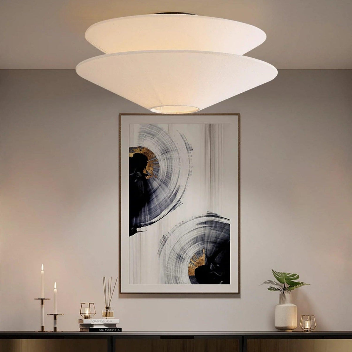 Darnelford Fabric Ceiling Light-Moonnatur