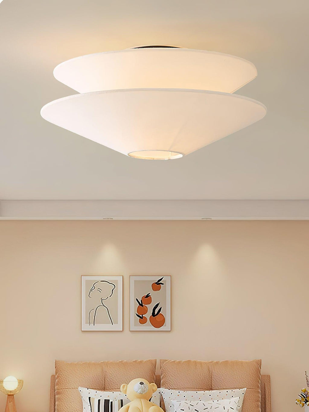 Qorielle Fabric Ceiling Light-Moonnatur