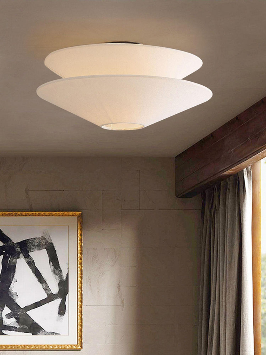 Qorielle Fabric Ceiling Light-Moonnatur