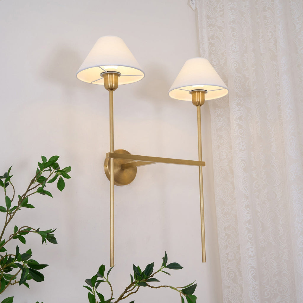 Whitenorie Fabric Wall Light-Moonnatur