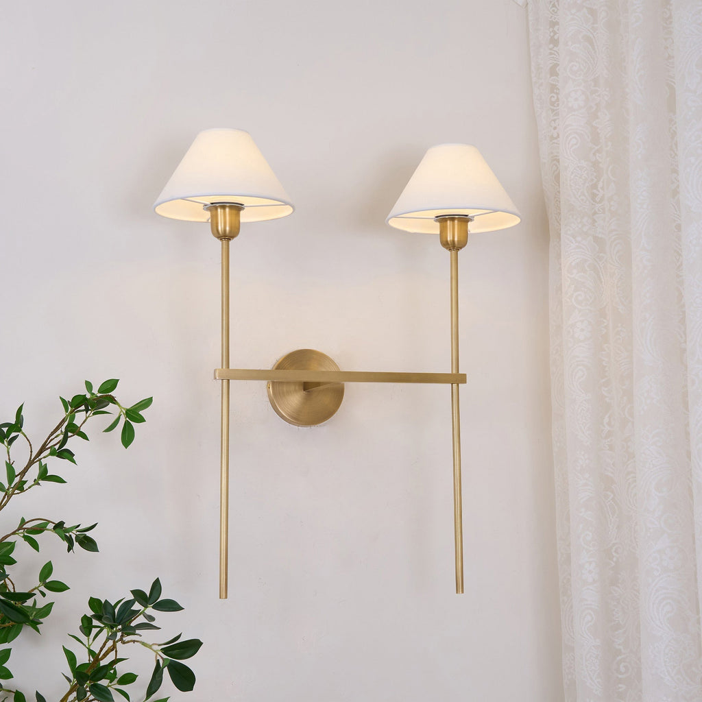 Whitenorie Fabric Wall Light-Moonnatur