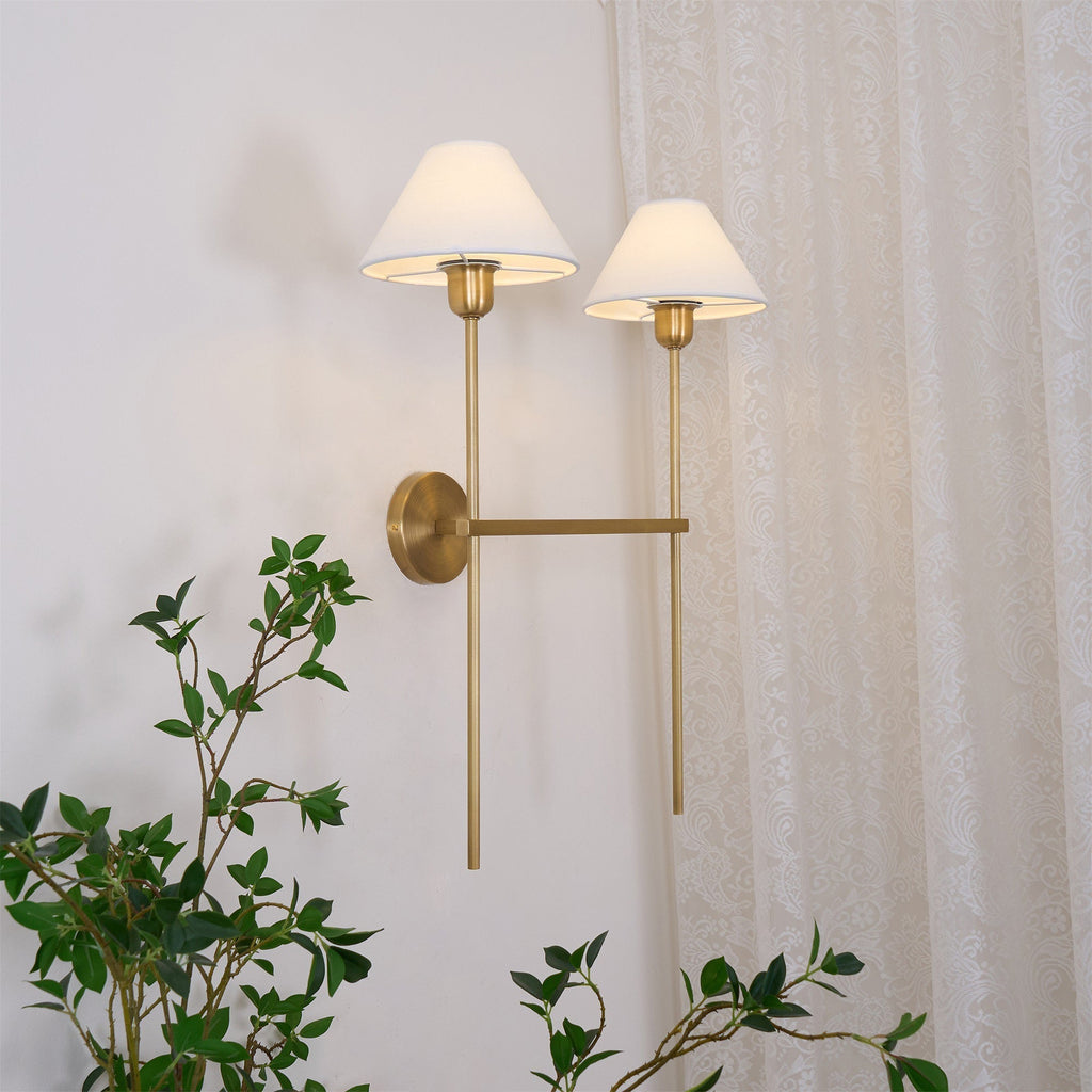 Whitenorie Fabric Wall Light-Moonnatur