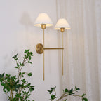 Whitenorie Fabric Wall Light-Moonnatur
