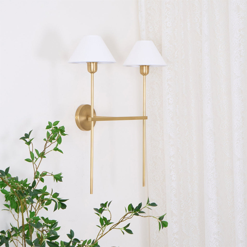 Whitenorie Fabric Wall Light-Moonnatur