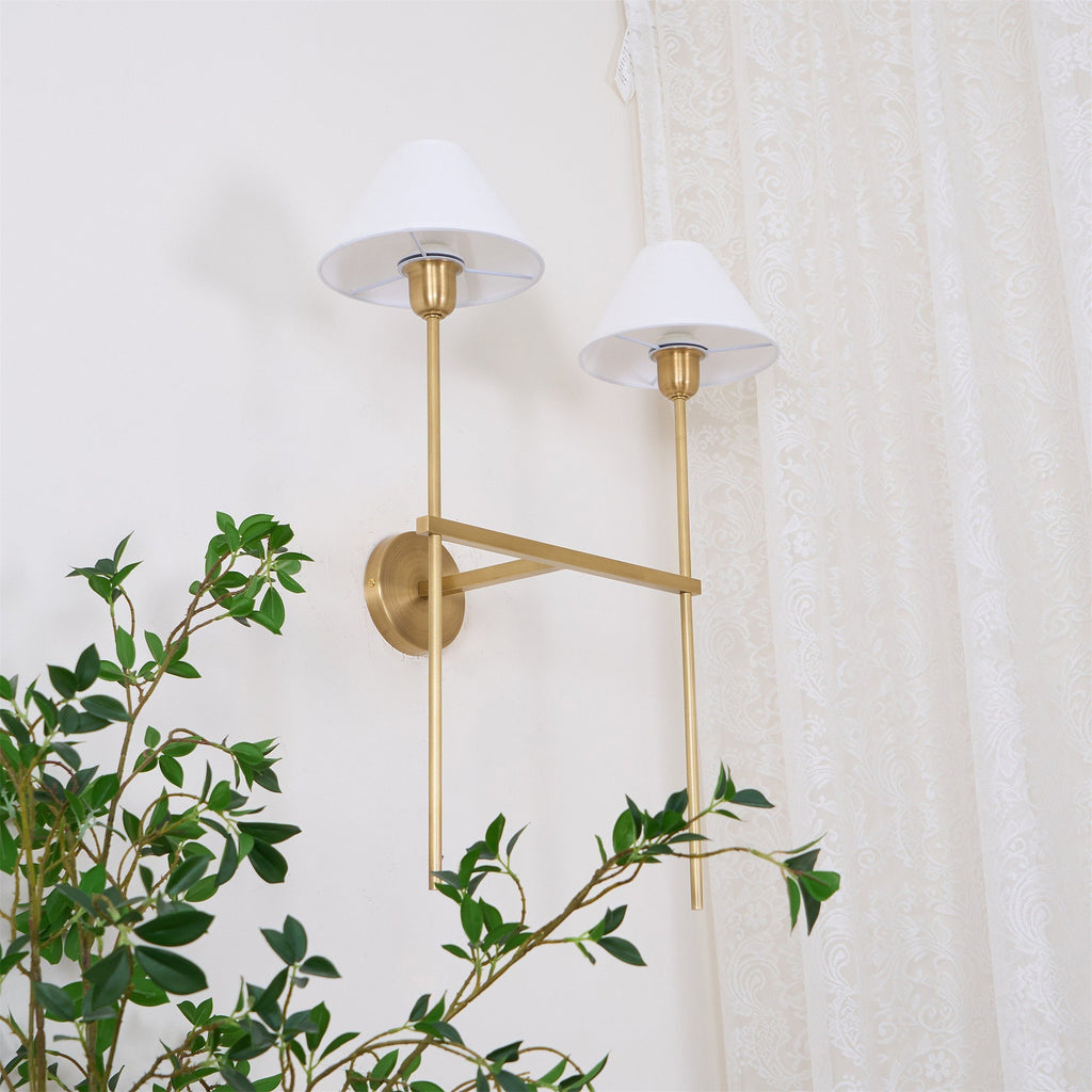 Whitenorie Fabric Wall Light-Moonnatur
