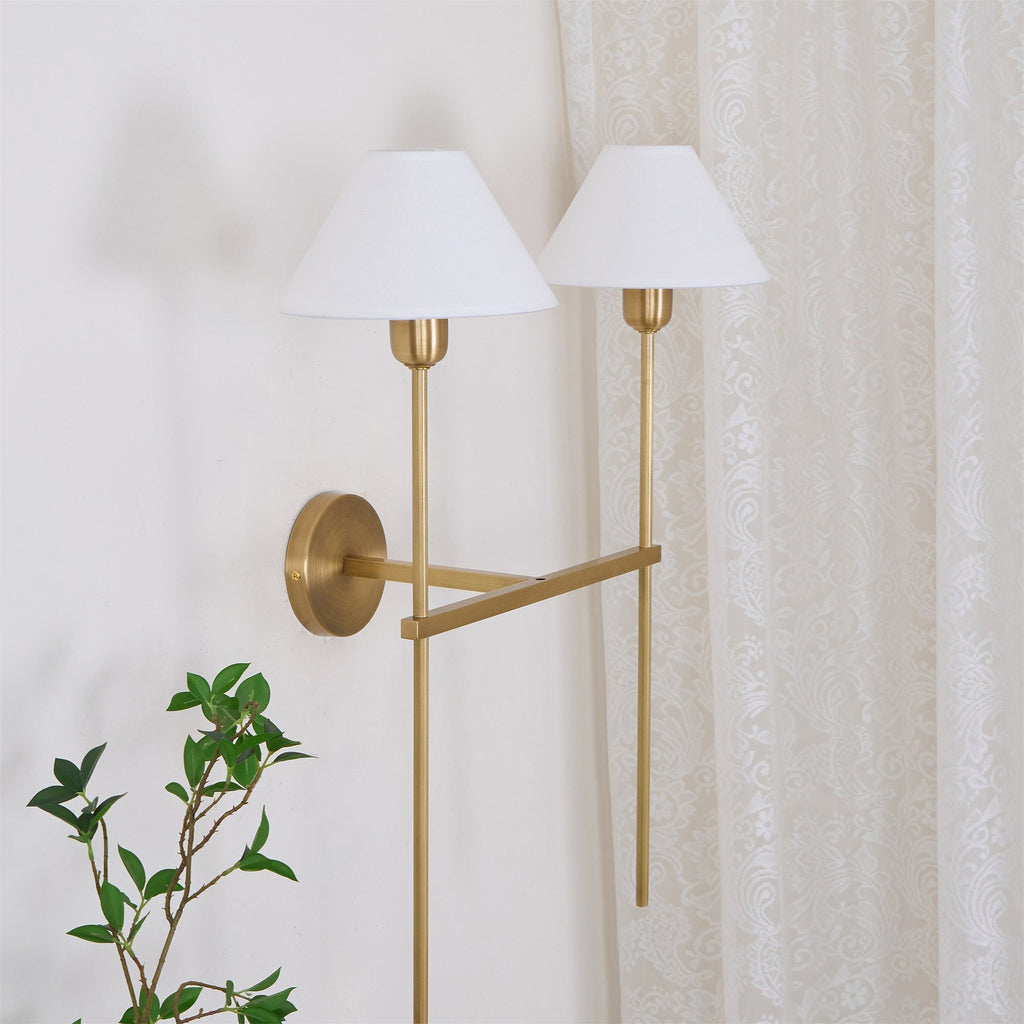 Whitenorie Fabric Wall Light-Moonnatur
