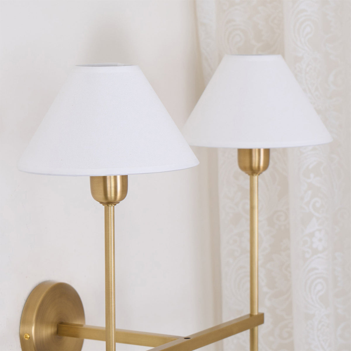 Whitenorie Fabric Wall Light-Moonnatur