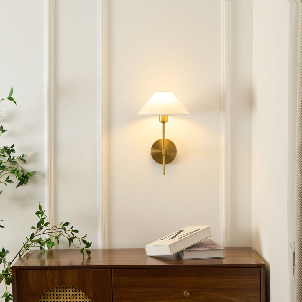 Whitenorie Fabric Wall Light-Moonnatur