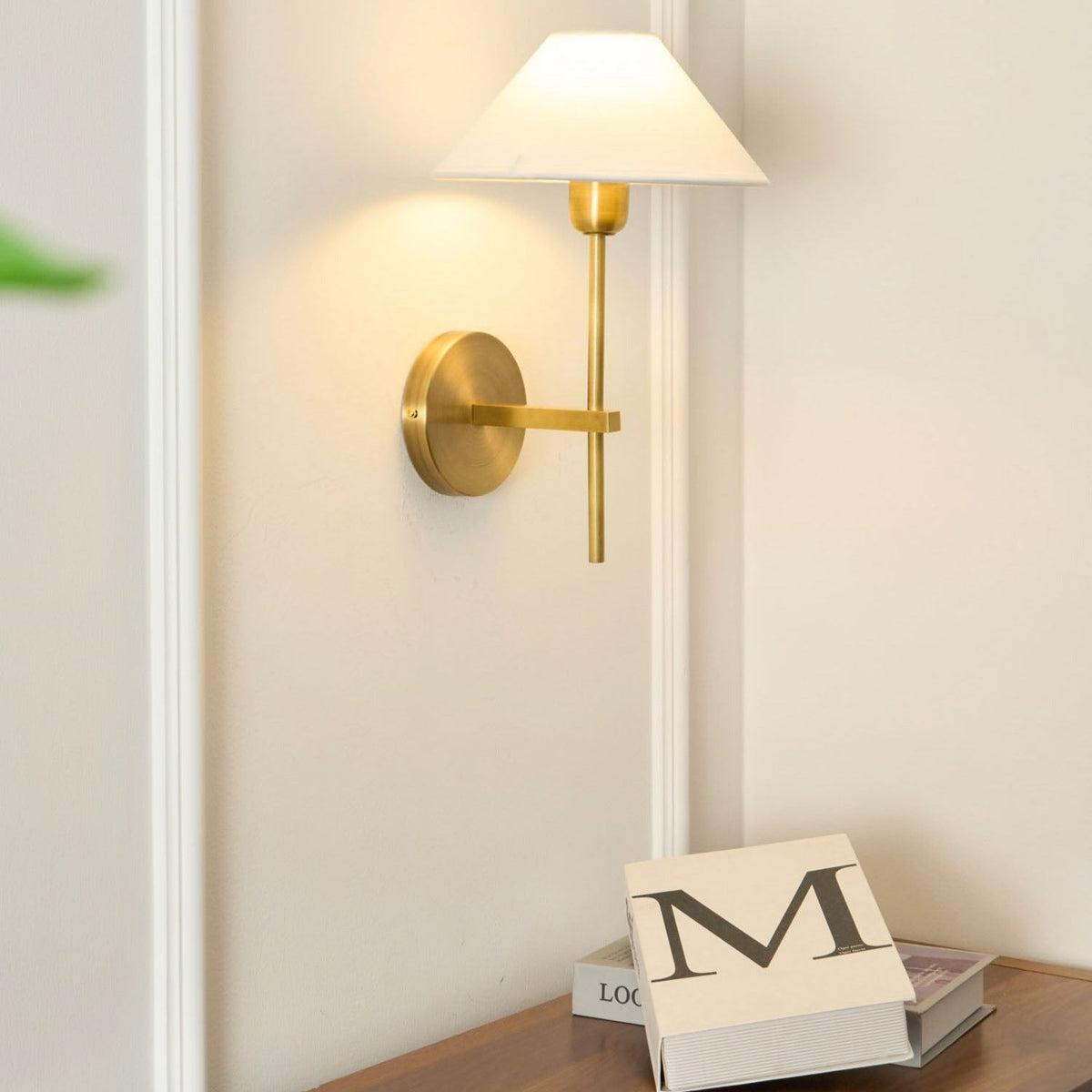 Whitenorie Fabric Wall Light-Moonnatur