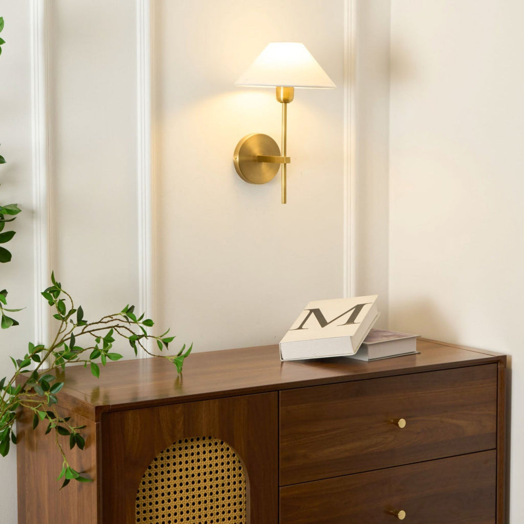 Whitenorie Fabric Wall Light-Moonnatur