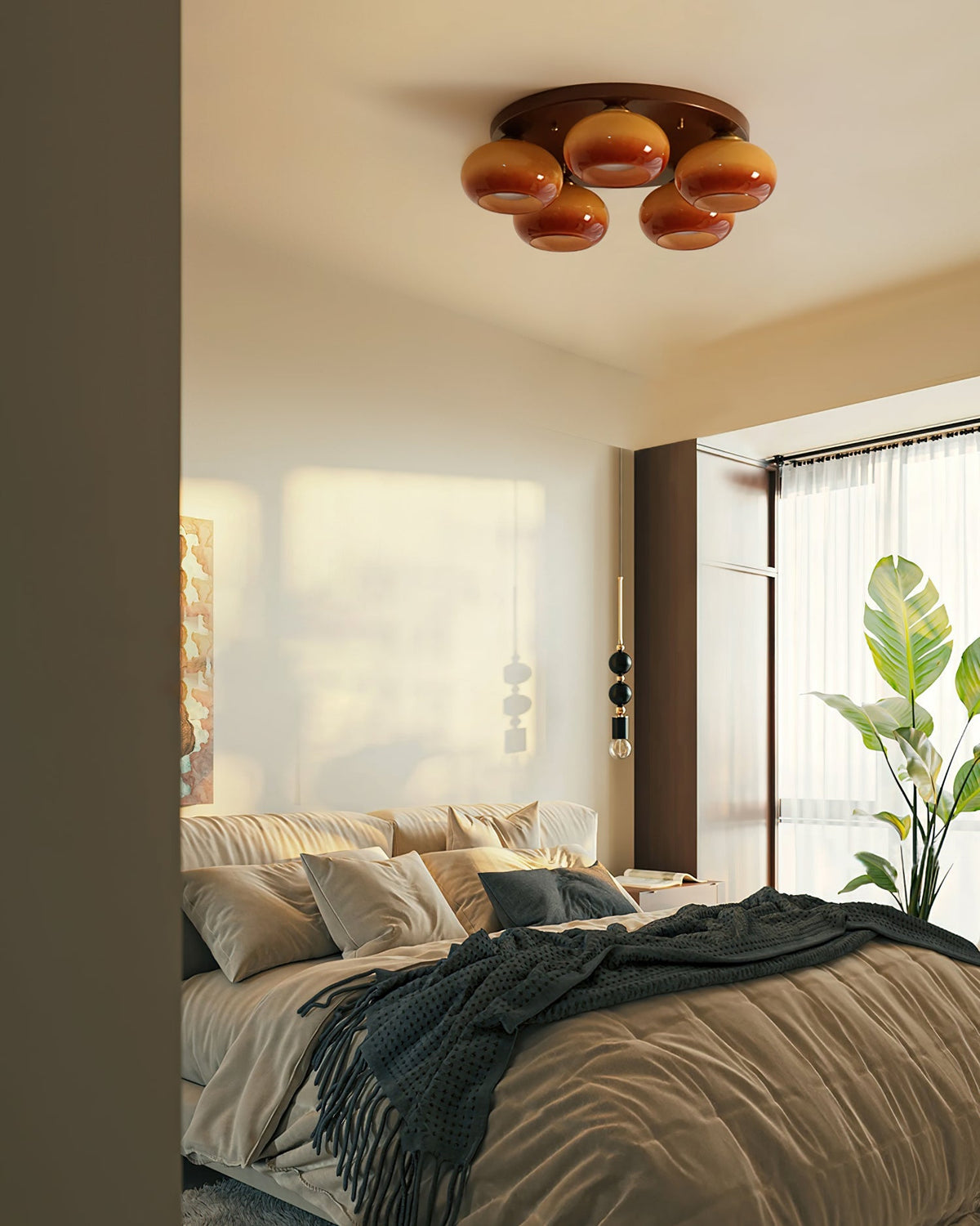 Yardenhill Glass Ceiling Light-Moonnatur