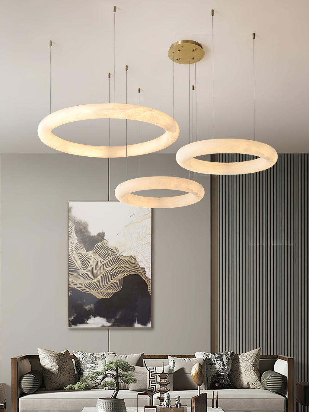 Lorrenden Alabaster Pendant Light-Moonnatur
