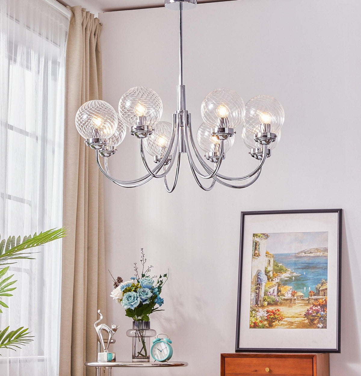 Ardenella Glass Chandelier-Moonnatur