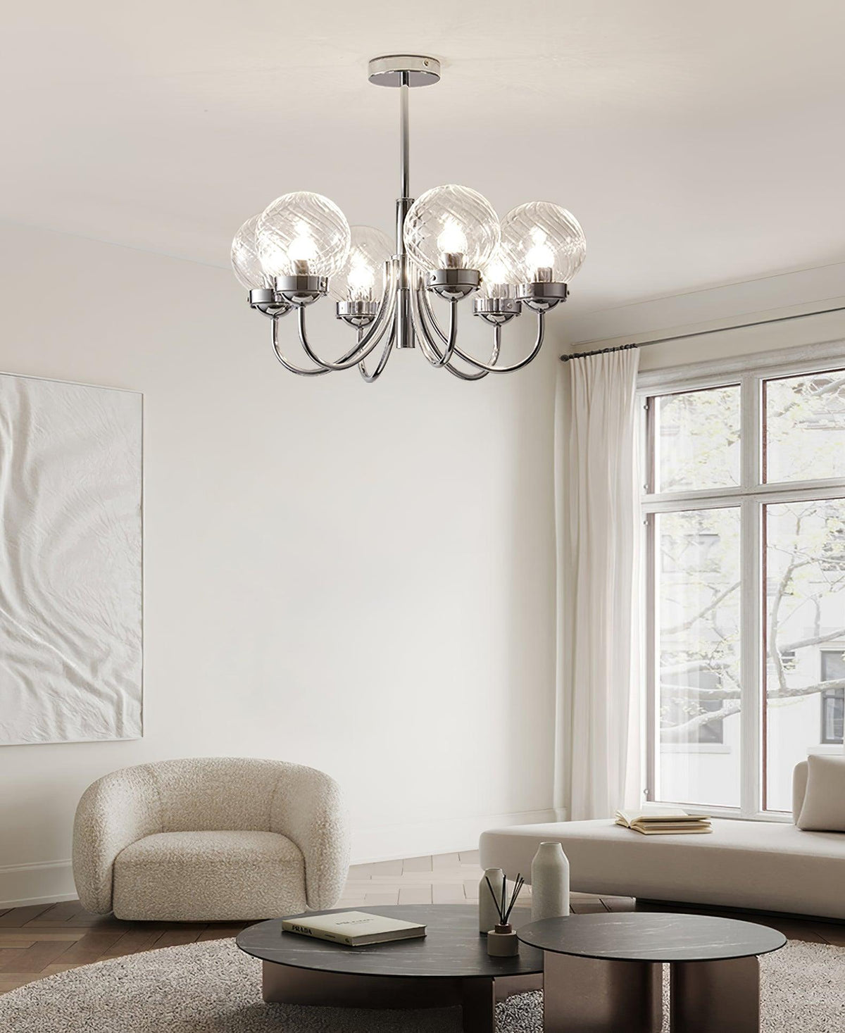 Ardenella Glass Chandelier-Moonnatur