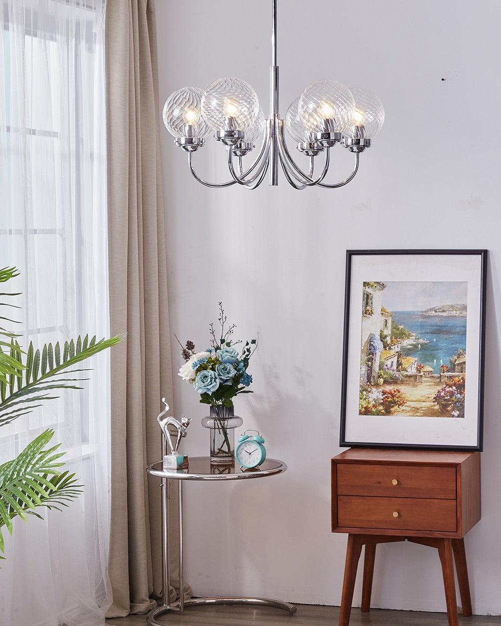 Ardenella Glass Chandelier-Moonnatur