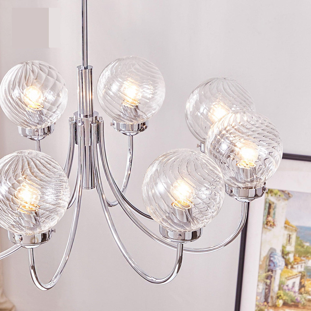 Ardenella Glass Chandelier-Moonnatur