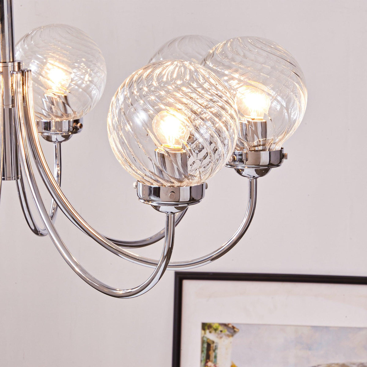 Ardenella Glass Chandelier-Moonnatur