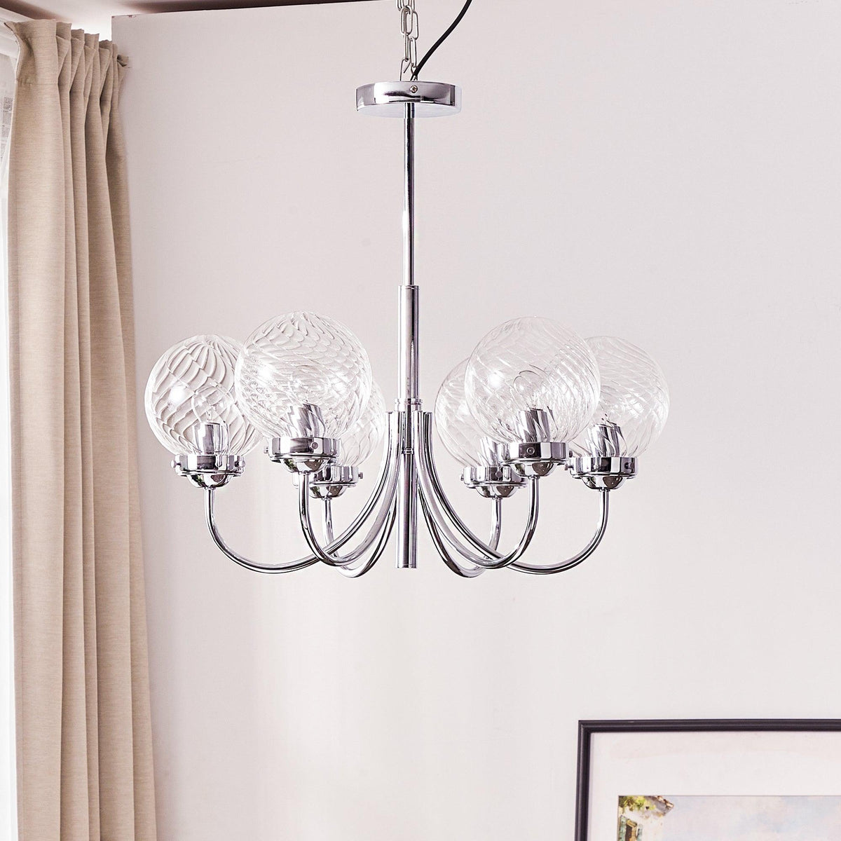 Ardenella Glass Chandelier-Moonnatur