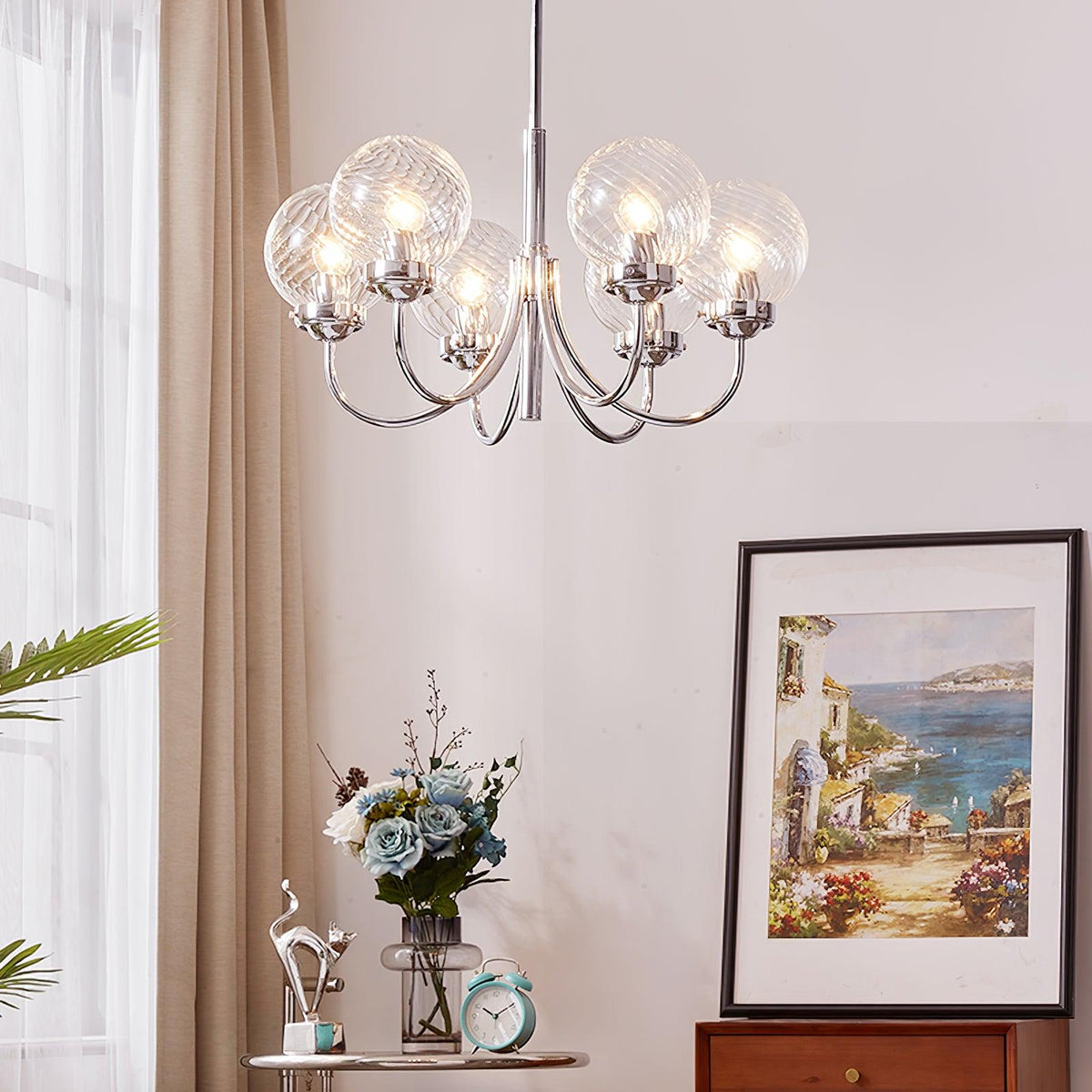 Ardenella Glass Chandelier-Moonnatur