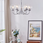 Ardenella Glass Chandelier-Moonnatur