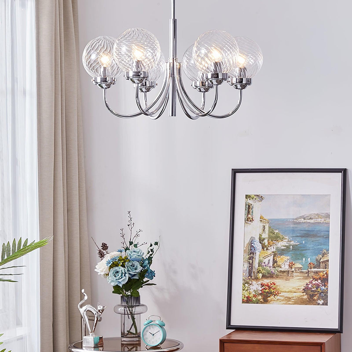 Ardenella Glass Chandelier-Moonnatur