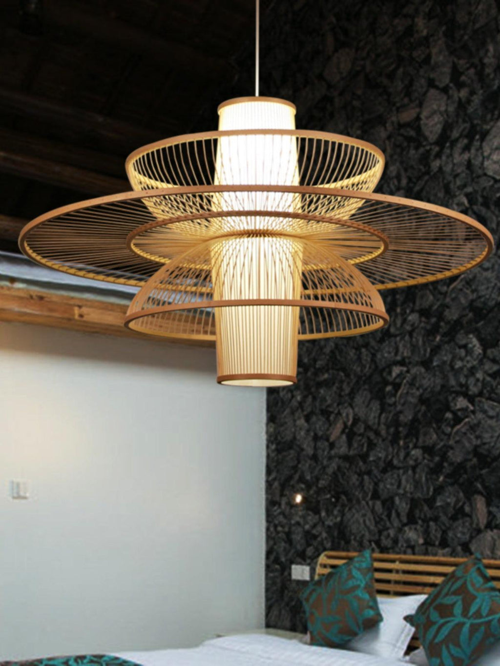 Hadrenune Bamboo Pendant Light-Moonnatur