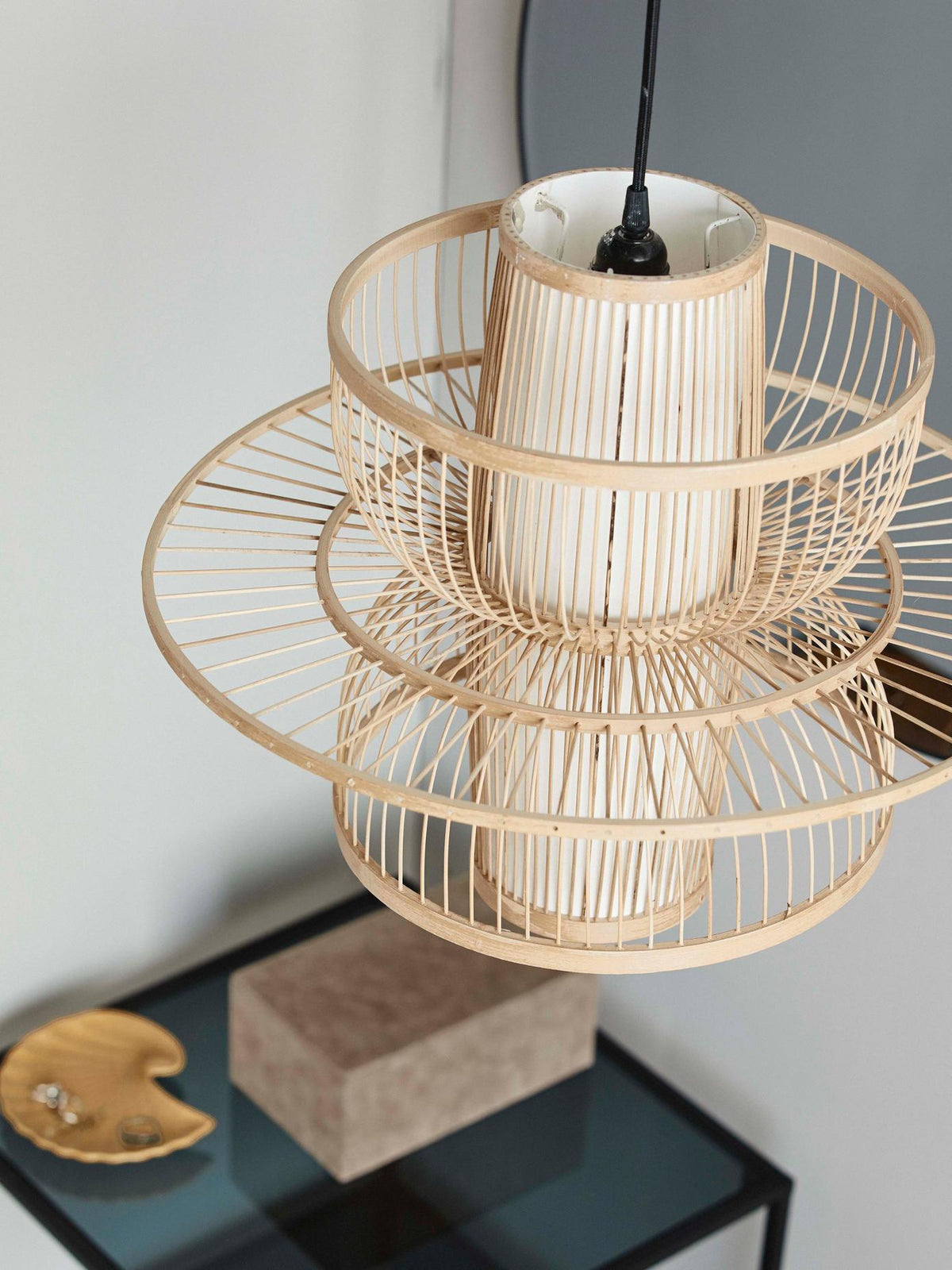 Hadrenune Bamboo Pendant Light-Moonnatur