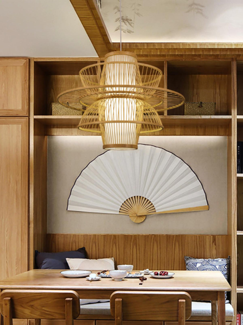 Hadrenune Bamboo Pendant Light-Moonnatur