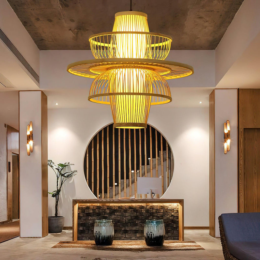 Hadrenune Bamboo Pendant Light-Moonnatur