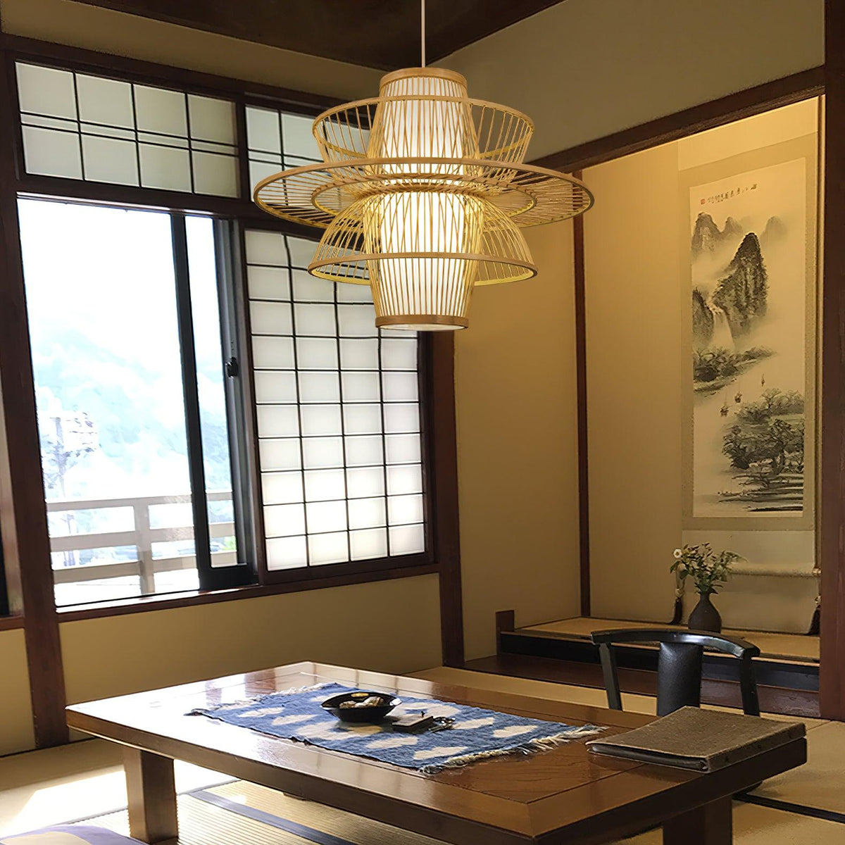 Hadrenune Bamboo Pendant Light-Moonnatur