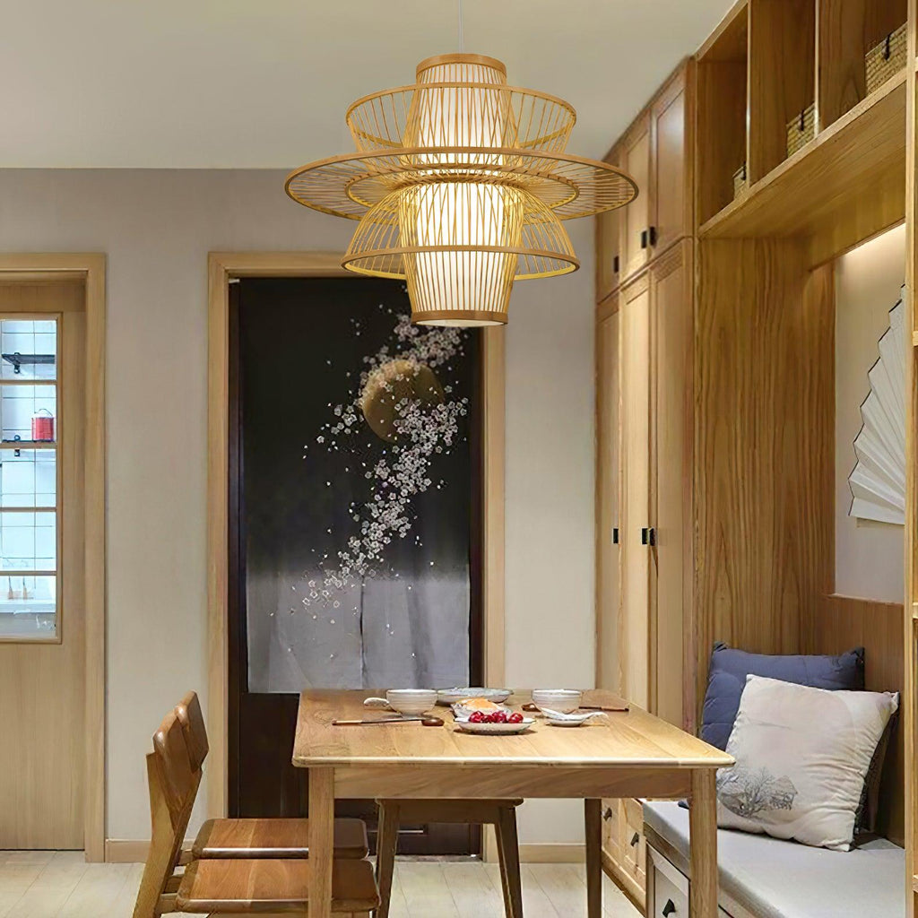 Hadrenune Bamboo Pendant Light-Moonnatur