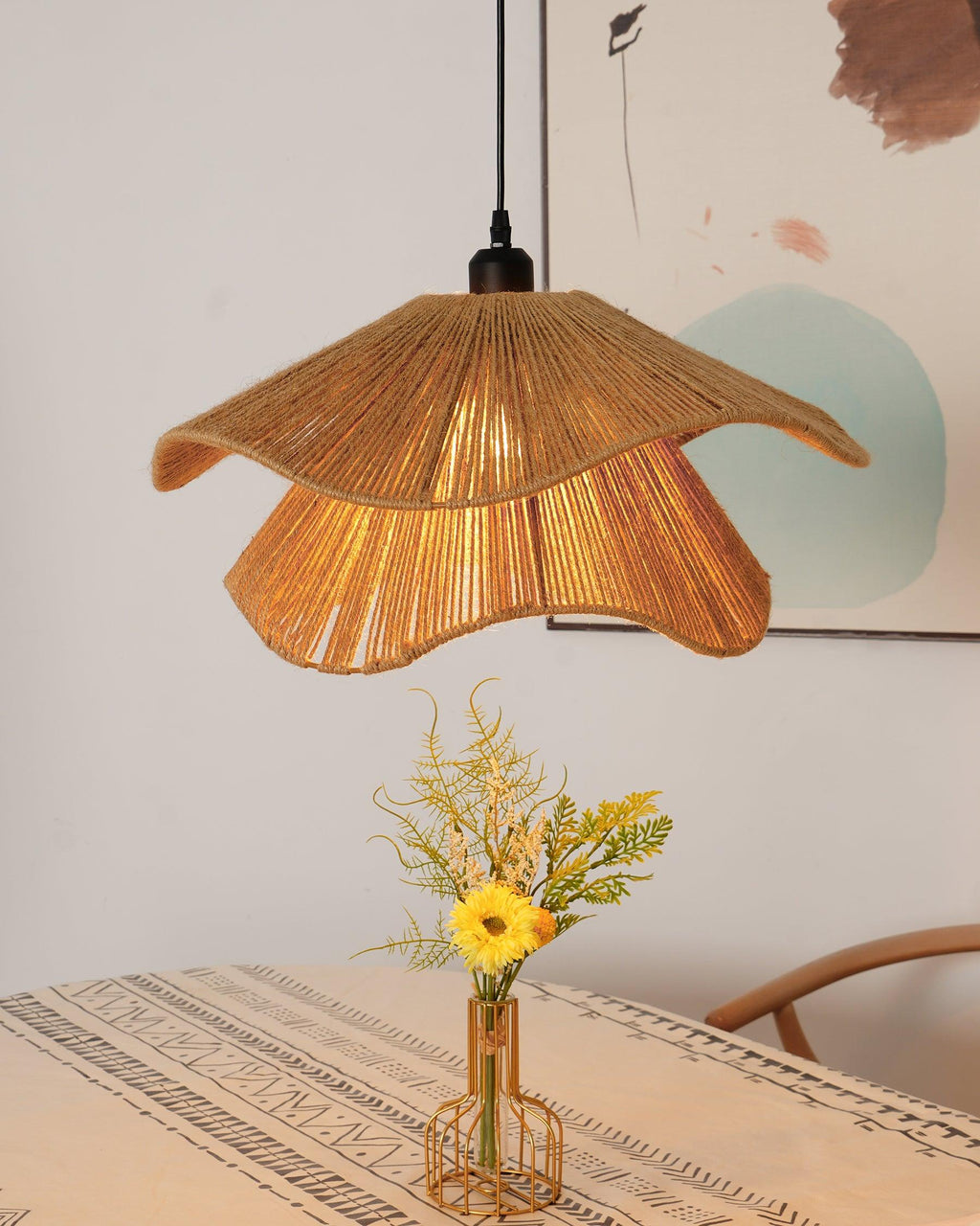 Wimora Hemp Rope Pendant Lamp-Moonnatur