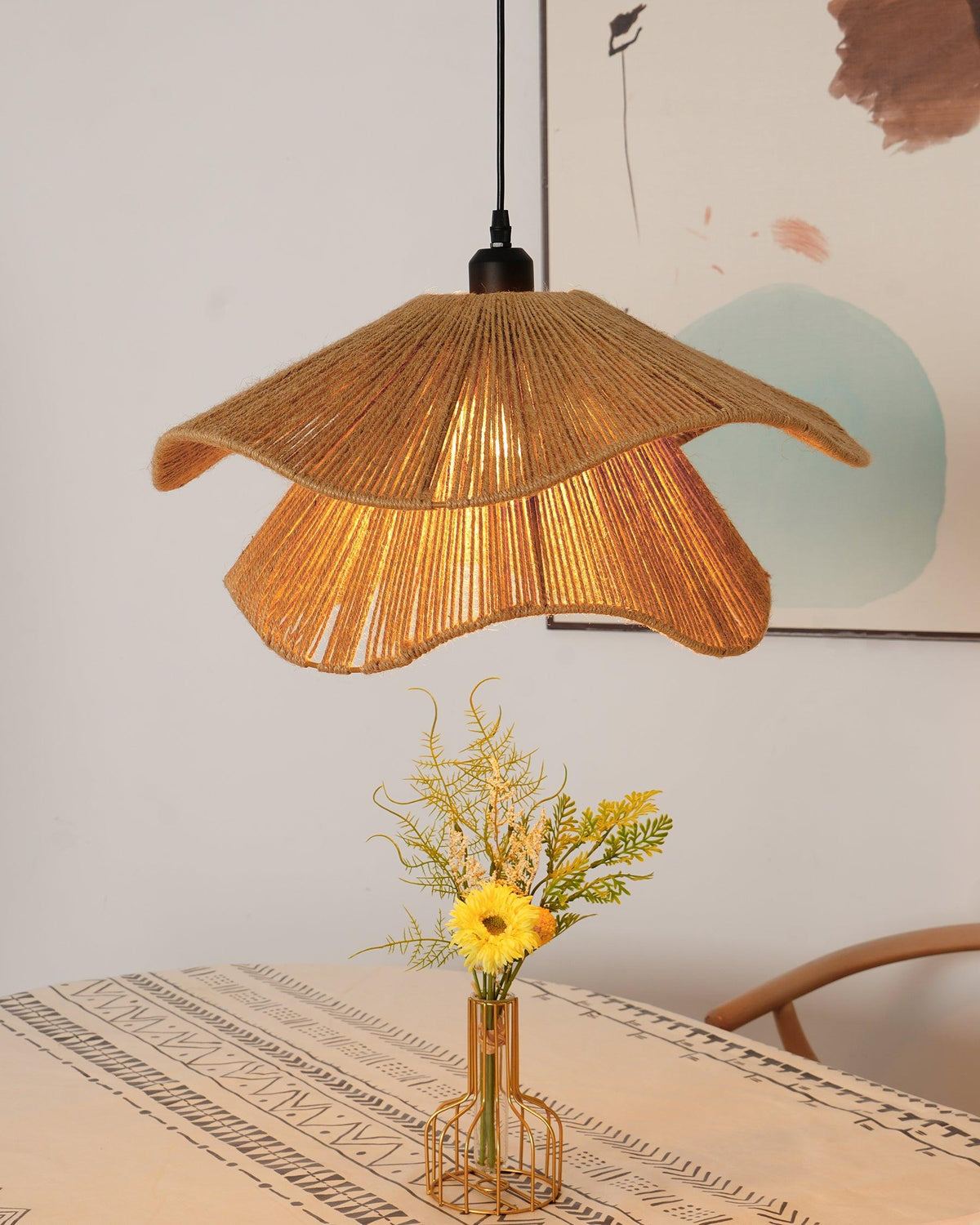 Wimora Hemp Rope Pendant Lamp-Moonnatur