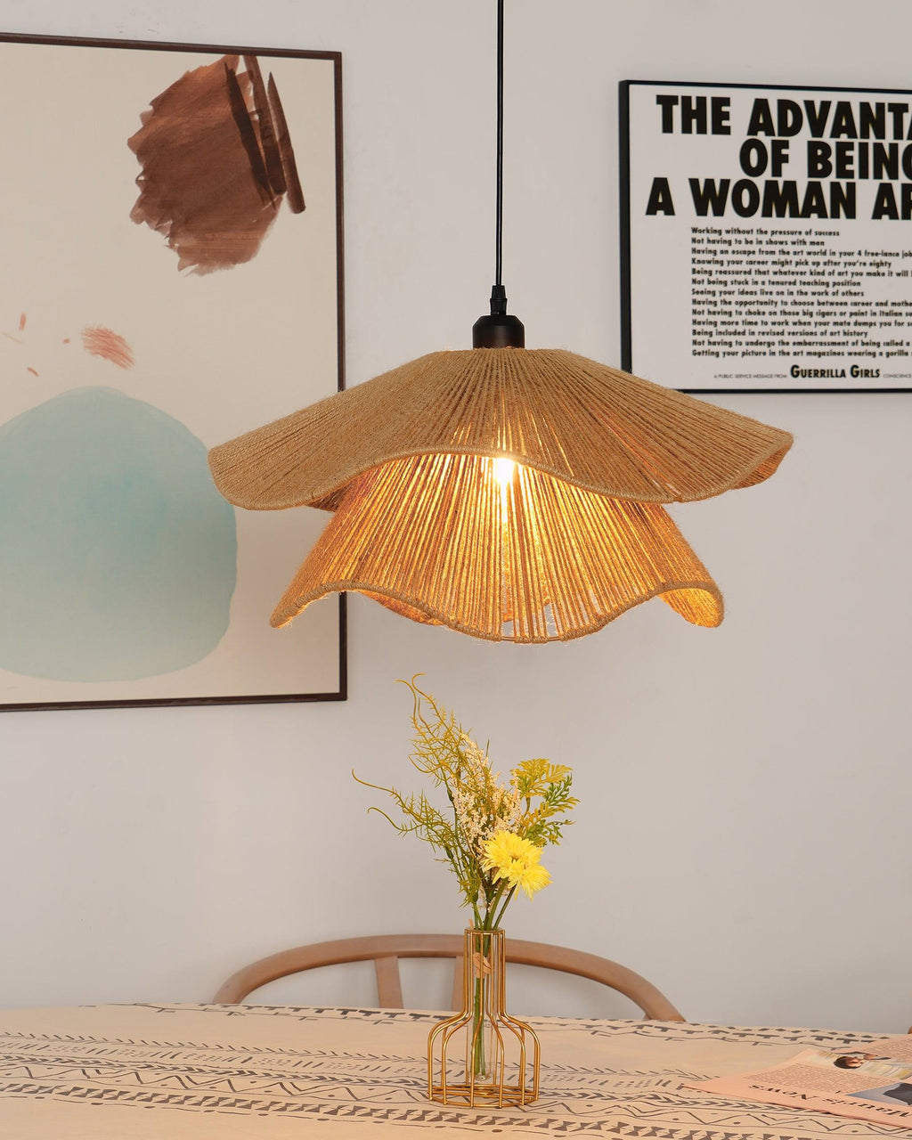 Wimora Hemp Rope Pendant Lamp-Moonnatur
