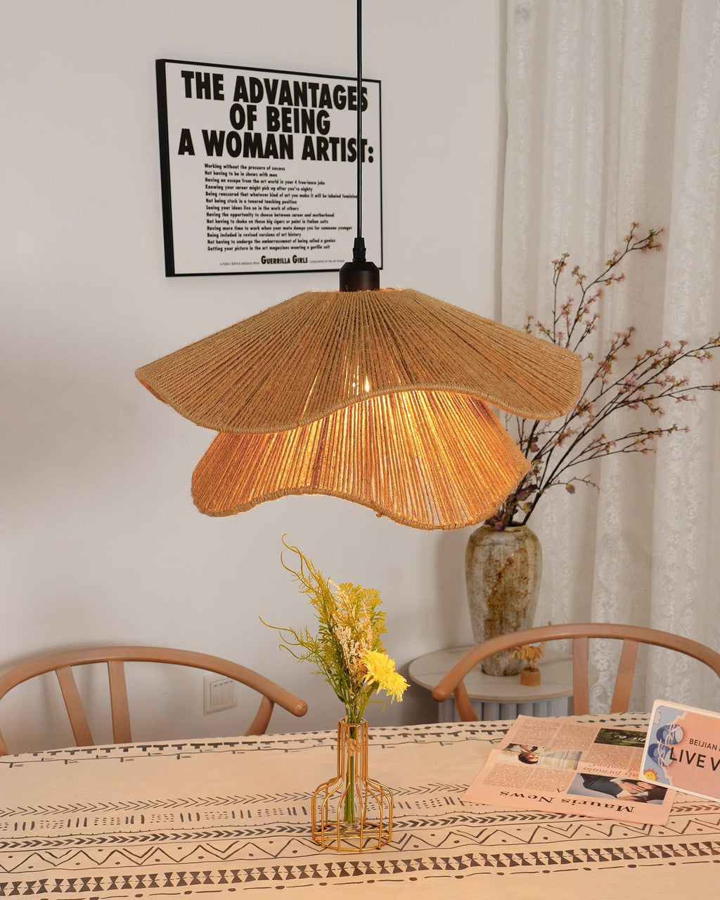 Wimora Hemp Rope Pendant Lamp-Moonnatur