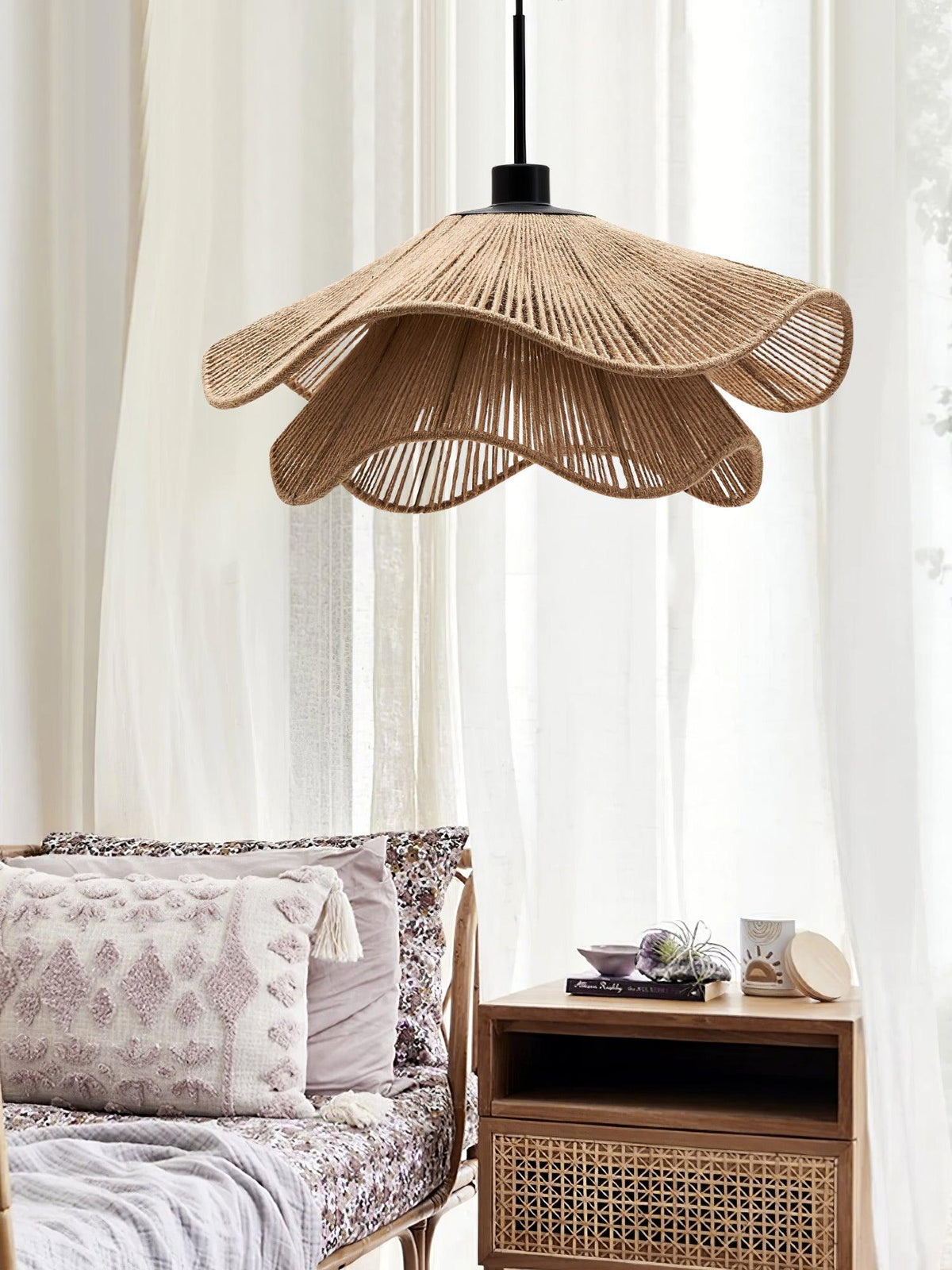 Wimora Hemp Rope Pendant Lamp-Moonnatur