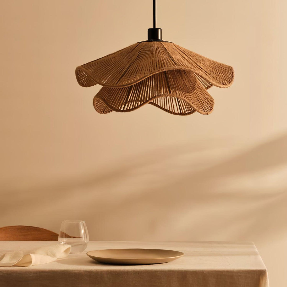 Wimora Hemp Rope Pendant Lamp-Moonnatur