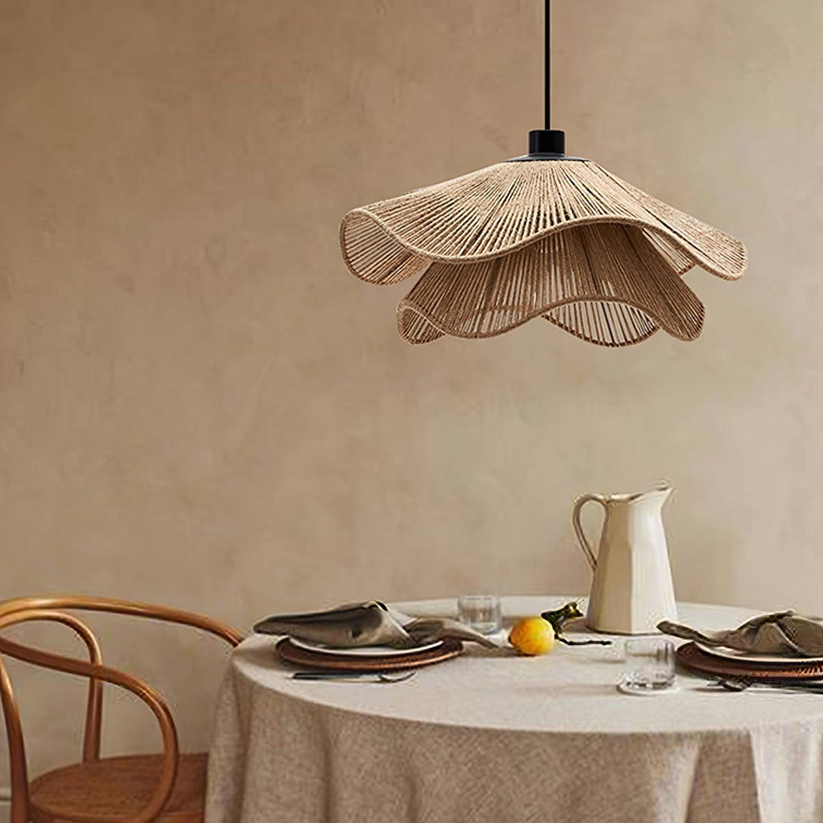 Wimora Hemp Rope Pendant Lamp-Moonnatur
