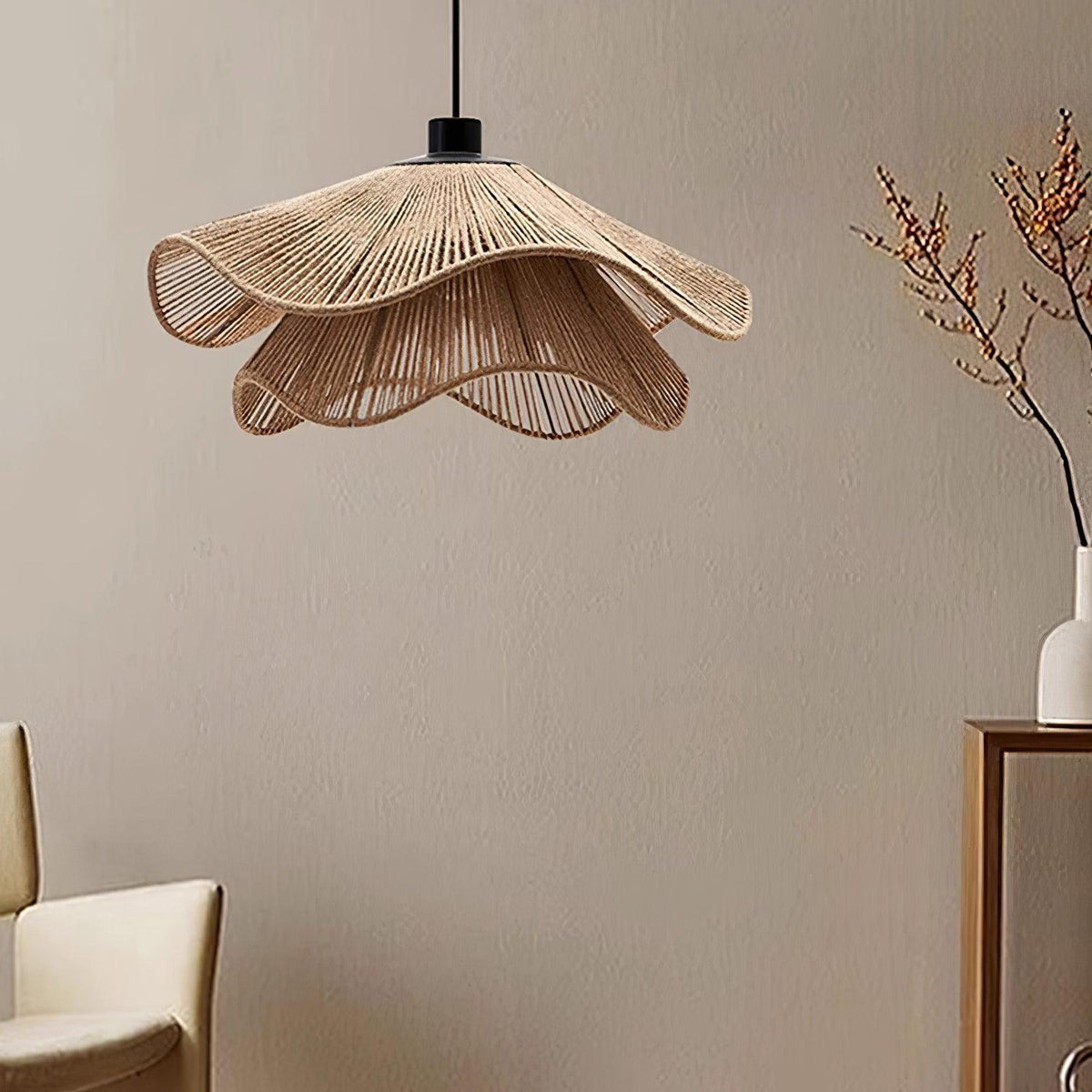 Wimora Hemp Rope Pendant Lamp-Moonnatur
