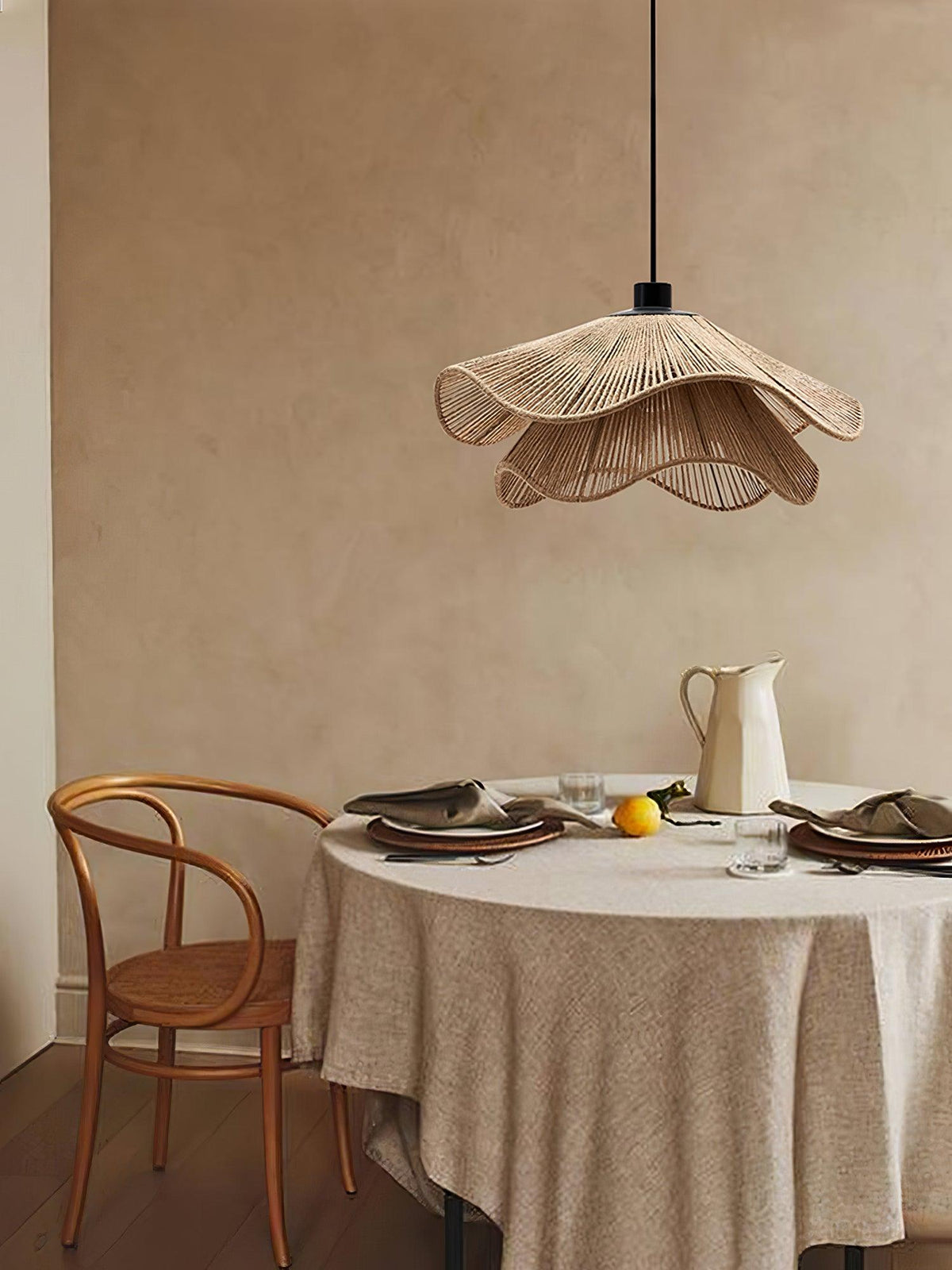 Wimora Hemp Rope Pendant Lamp-Moonnatur