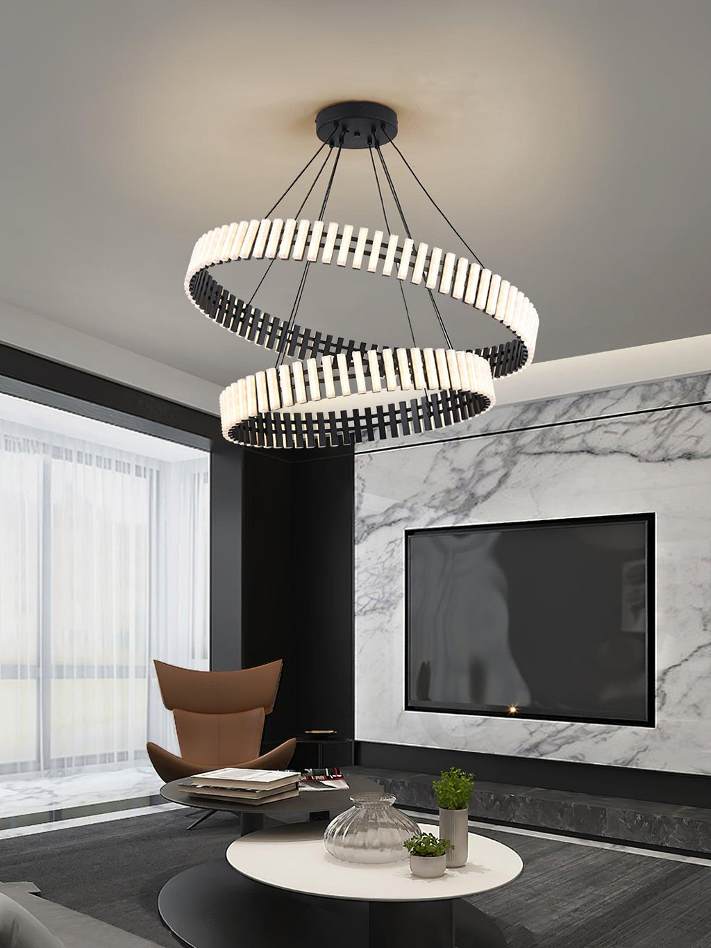 Grevis Acrylic Chandelier-Moonnatur