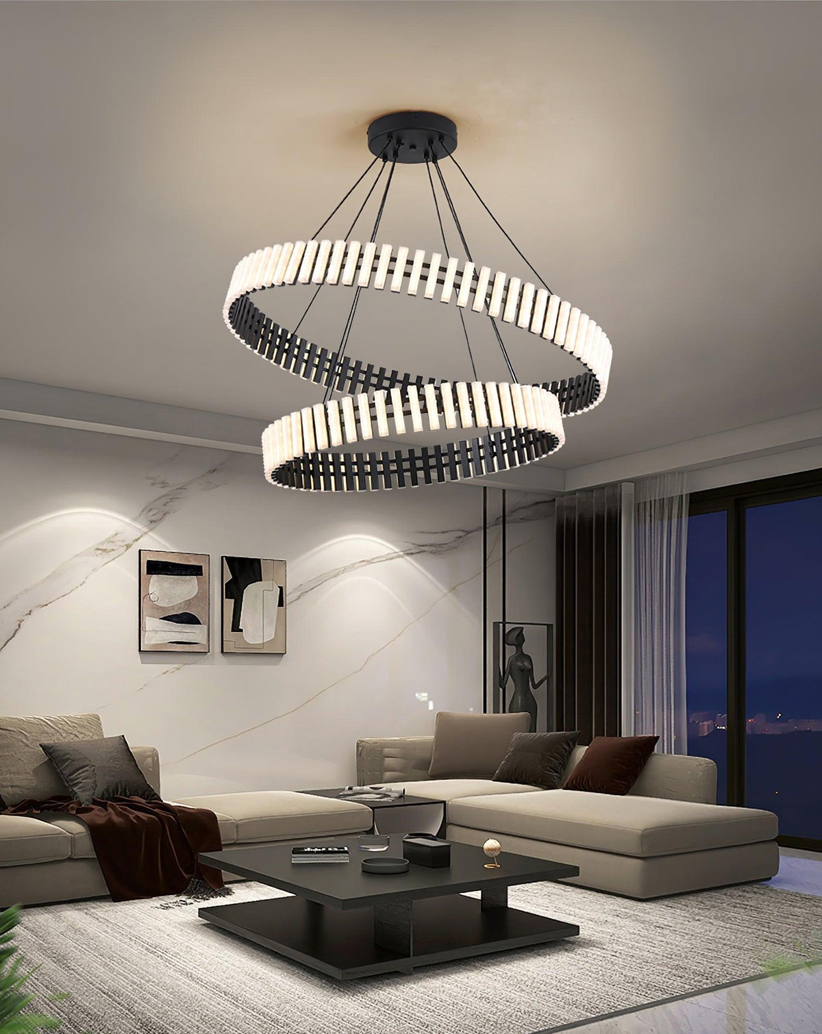 Grevis Acrylic Chandelier-Moonnatur