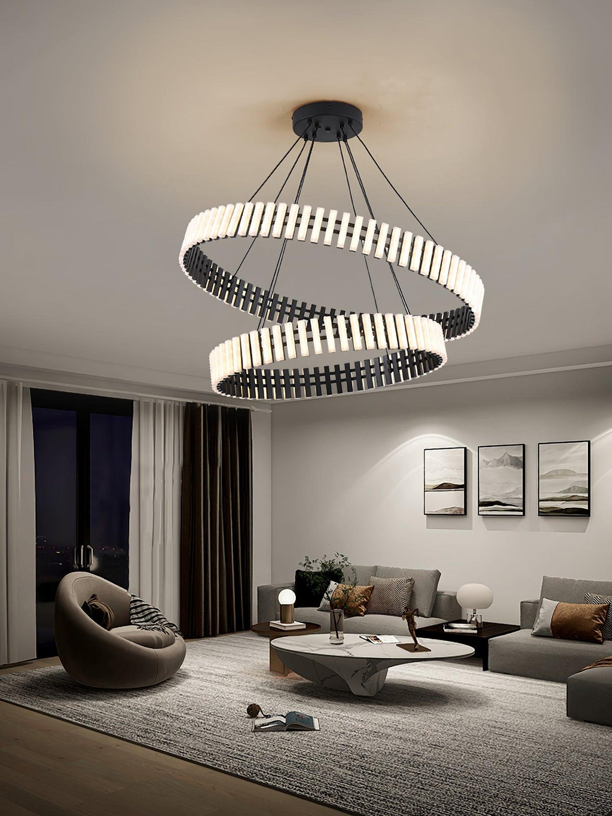 Grevis Acrylic Chandelier-Moonnatur