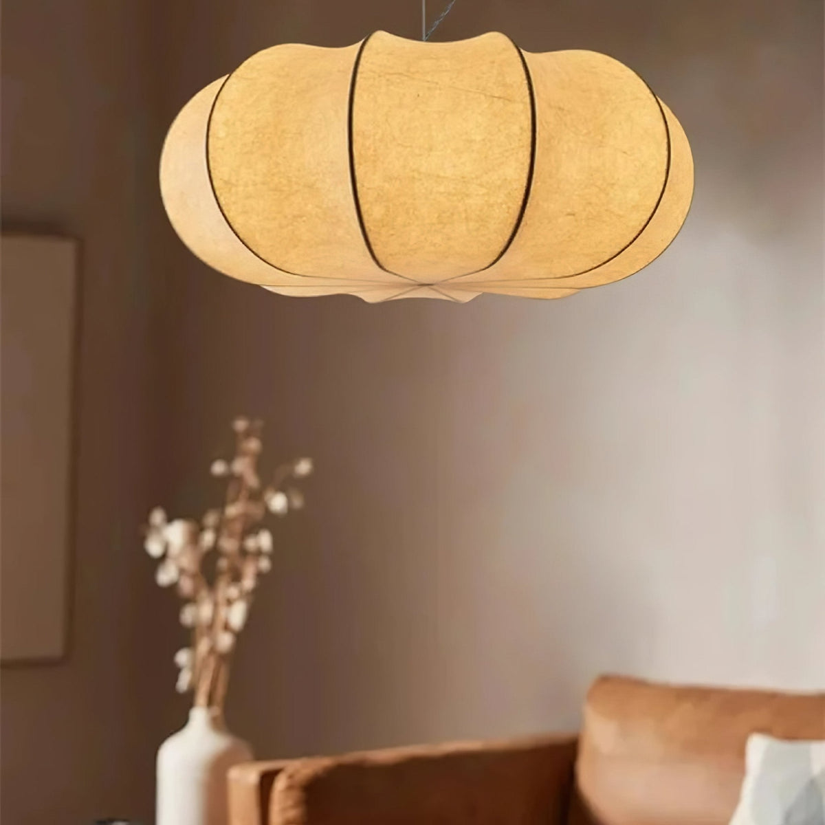 Castermere Silk Pendant Light-Moonnatur