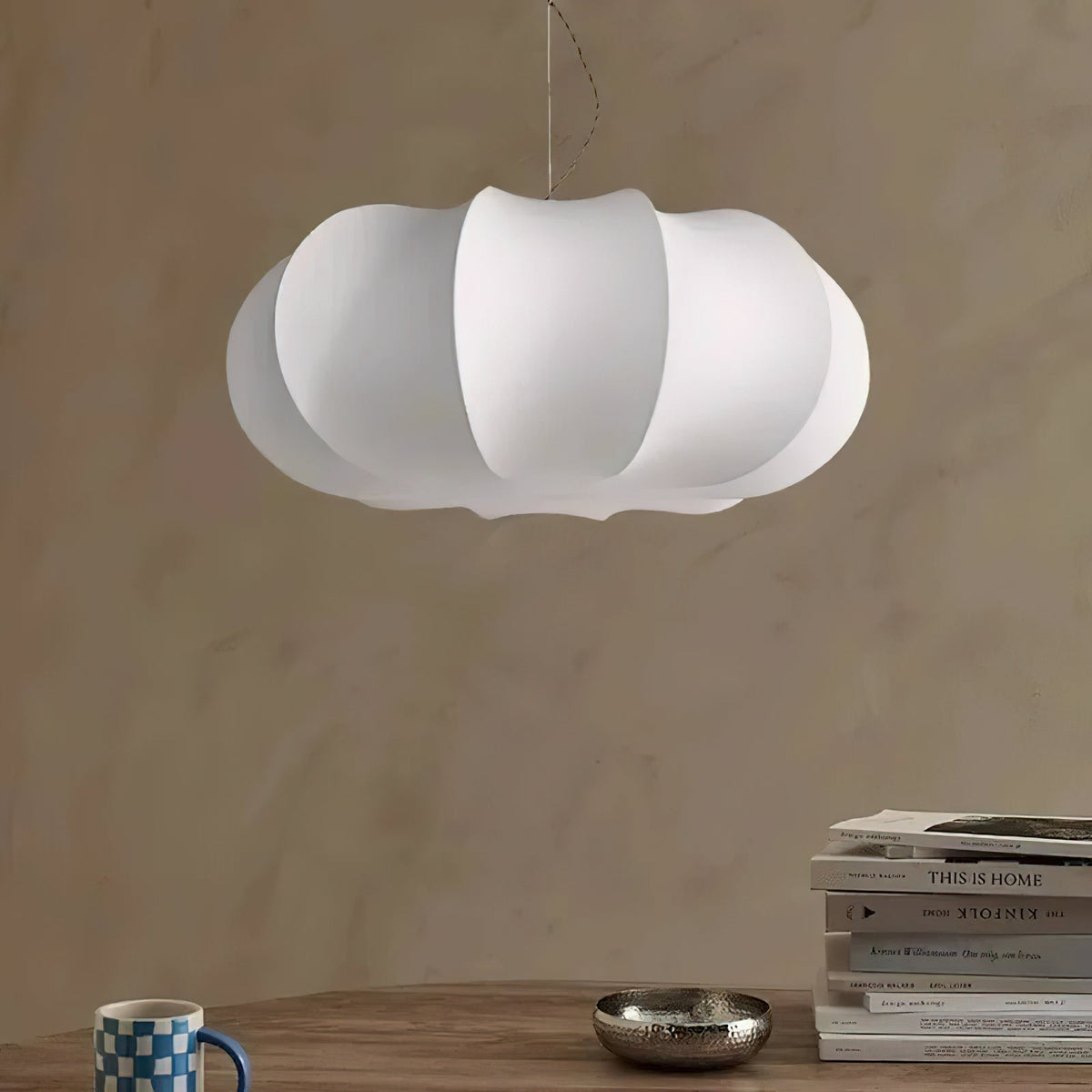 Castermere Silk Pendant Light-Moonnatur