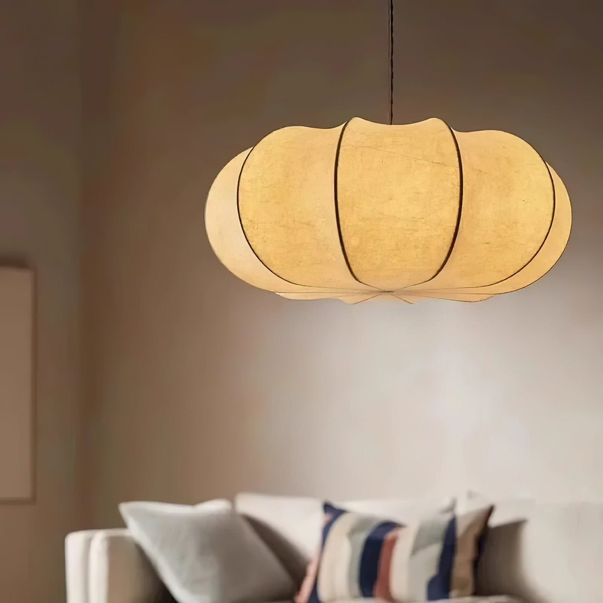 Castermere Silk Pendant Light-Moonnatur