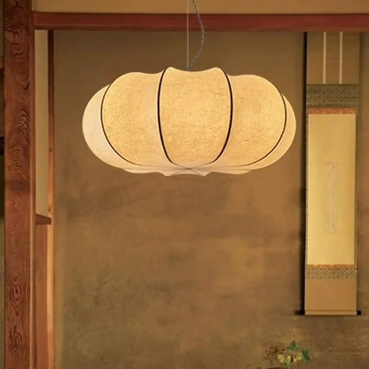 Castermere Silk Pendant Light-Moonnatur