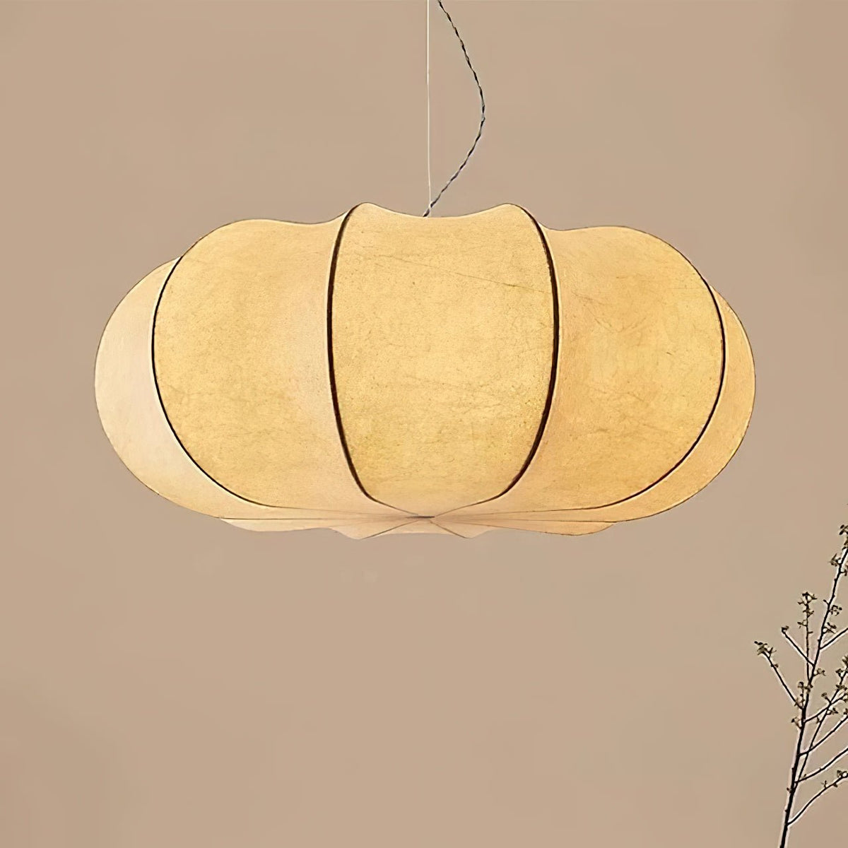 Castermere Silk Pendant Light-Moonnatur