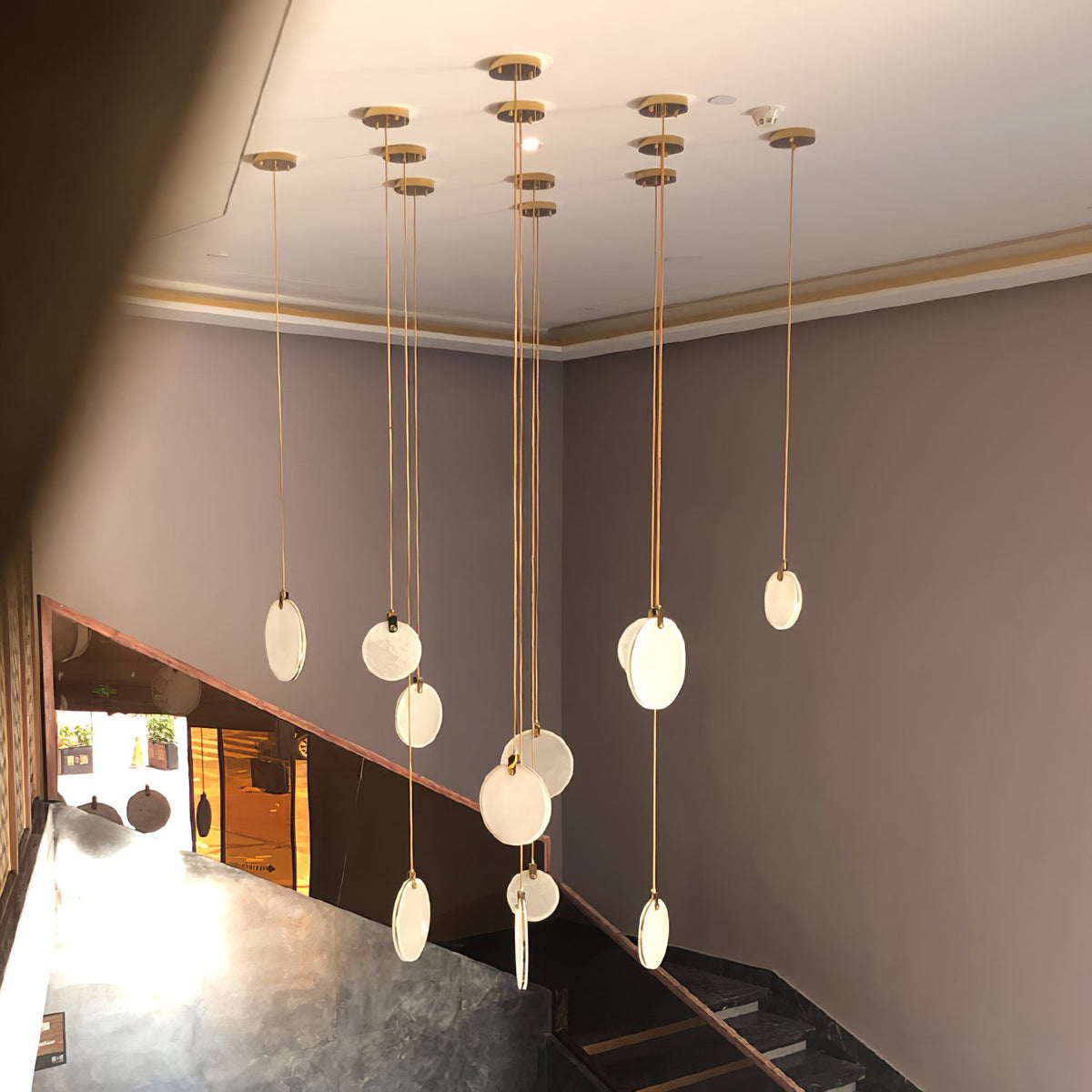 Nethenaria Alabaster Pendant Light-Moonnatur