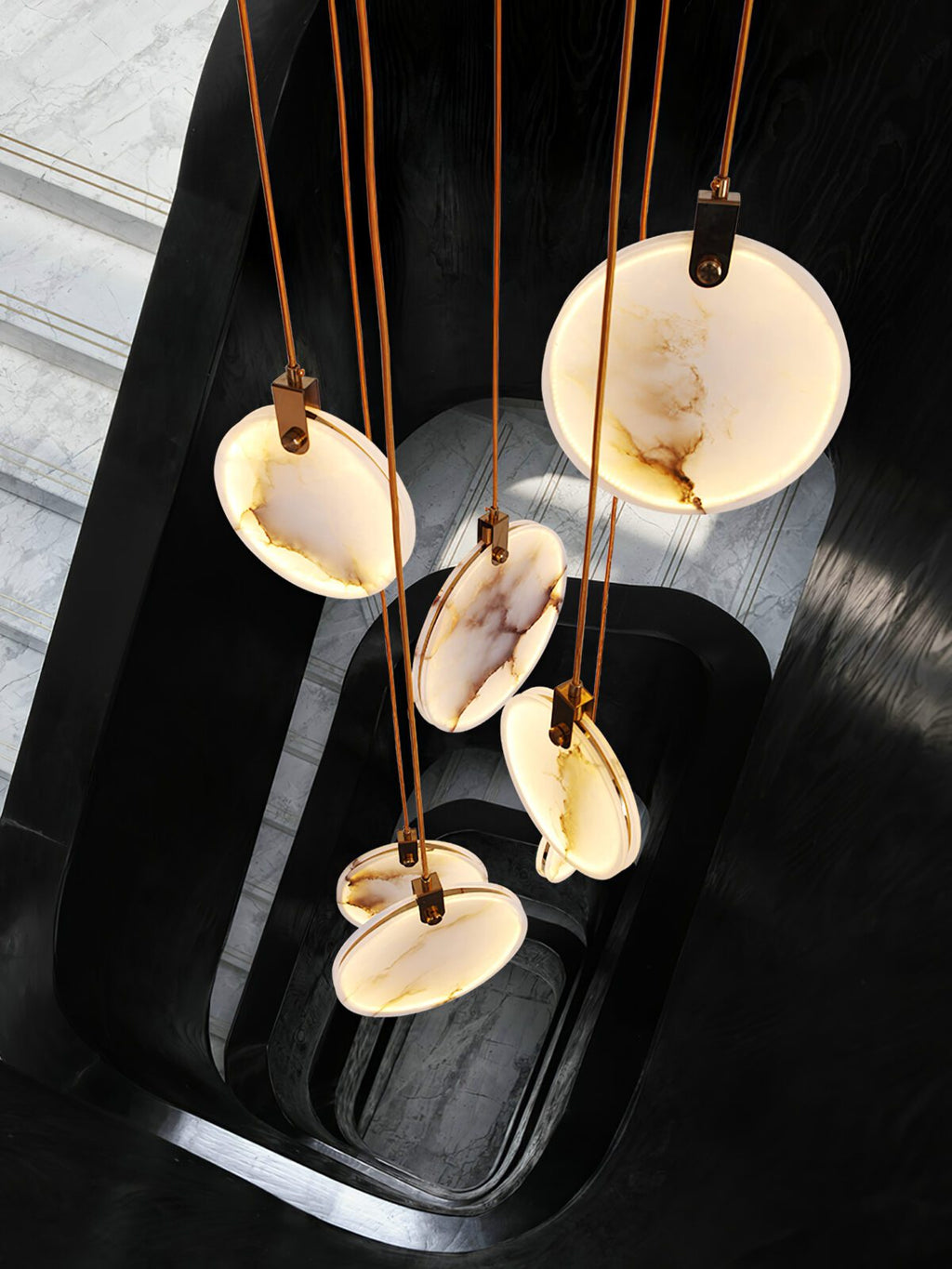 Nethenaria Alabaster Pendant Light-Moonnatur
